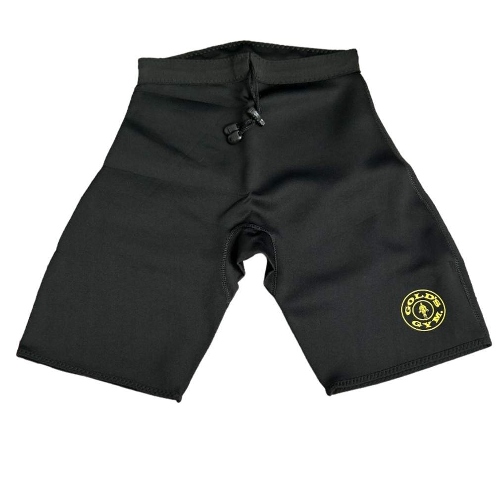 BRAND NEW Gold’s Gym Neoprene Shorts Men's Size S/M Black Waist Weightlifting
